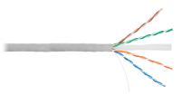 Кабель NIKOLAN U/UTP, 4 пары, Кат.6, 23 AWG, внутренний, PVC, 305м, где хх-цвет 