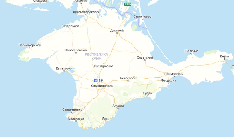 Зоны покрытия на карте Крыма в Тольятти 
