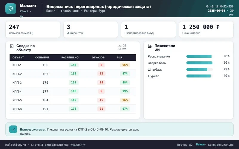 Отчёт за период — Система Малахит