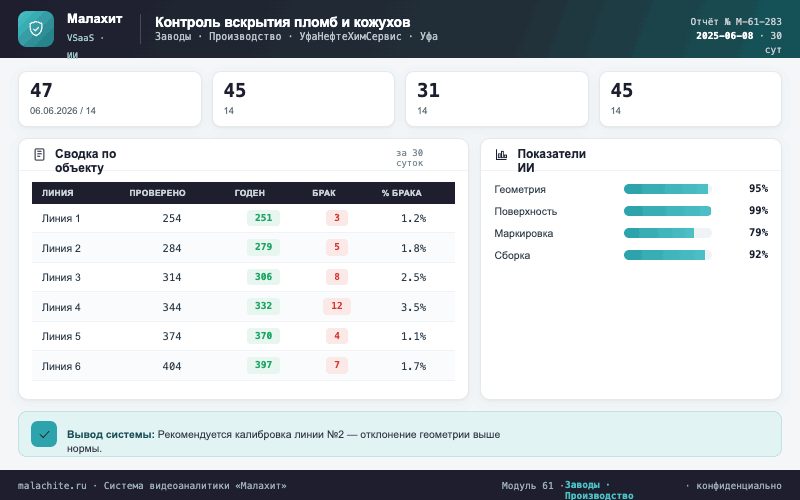Отчёт за период — Система Малахит