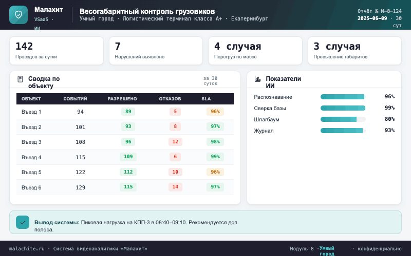 Отчёт за период — Система Малахит